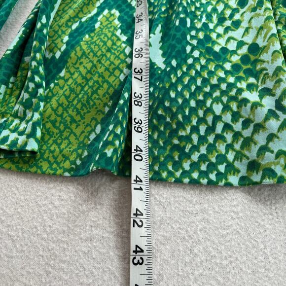 DIANE VON FURSTENBERG Suron Python Wrap Dress Womens 8 Green Sleeveless Vneck - Picture 13 of 13